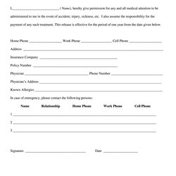 Exceptional Medical Release Form Fill Online Printable Blank Editable Large