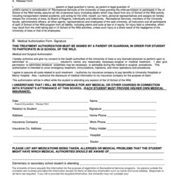 Supreme Medical Authorization Release Form Printable Download Page Thumb Big