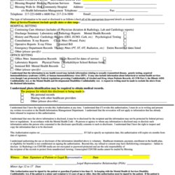 Great Medical Authorization Release Form Templates Free To Download In Information Page Thumb Big