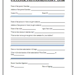 Smashing Information Release Authorization Form Free Templates Sample Forms Consent Letter Medical Printable