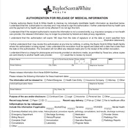 Fantastic Free Sample Medical Authorization Release Forms In Ms Word Form