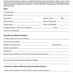 Very Good Printable Medical Authorization Forms Doc Form Treatment Template Templates Application