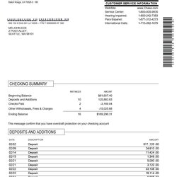 Sublime Chase Bank Statement Template
