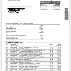 Chase Bank Statement Template Dreaded Download Free High Resolution