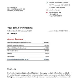 Download Bank Of America Statement Payroll