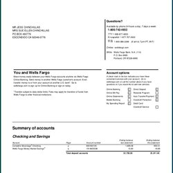 Outstanding Chase Bank Statement Template Templates Resume Examples Word