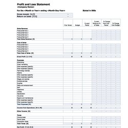 Worthy Profit And Loss Statement Templates Forms