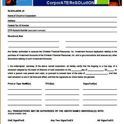 Worthy Corporate Resolution Form Sample Template Blank Know Do Find Writing May Cool Researches Order Need