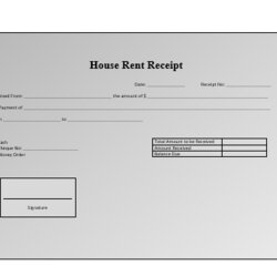 Wizard House Rent Receipt Format Free Word Templates Version