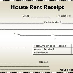 Splendid Sample House Rent Receipt Format Free Word Templates Template Receipts Printable Filled Rental Slip