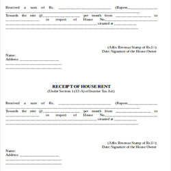 Sublime Free Printable Rent Receipt Samples In Ms Word House Format