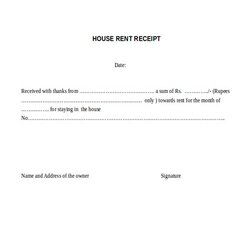 Worthy Printable House Rent Receipt Templates Doc Format Sample Template Word