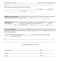 Tremendous Month To Addendum Lease Agreement Printable Form Templates Large