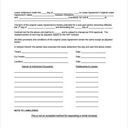 Champion Lease Addendum Forms To Download For Free Sample Templates Form