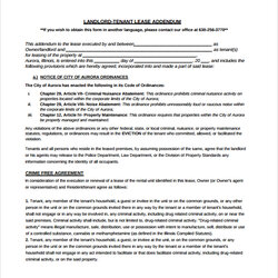 Spiffing Free Sample Lease Addendum Forms In Ms Word Form Landlord Aurora