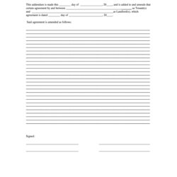 Marvelous Lease Addendum Template Fill Online Printable Blank Agreement Large