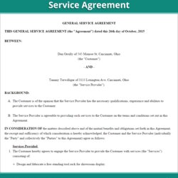 Cool Writing Service Contract Agreement Contracts