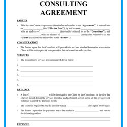 Superior Simple Consulting Contract Template Free Printable Templates Agreement