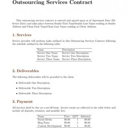 Simple Service Contract Template Top Highest Quality