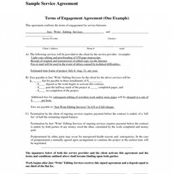 Worthy Simple Service Contract Template Agreement Deposit Templates Rare High Definition
