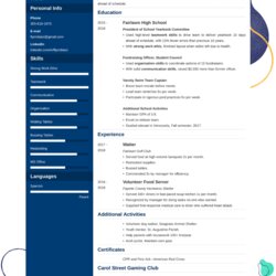 Resume Examples For Teens Guide Sample And Writing Tips Teen Example Templates Job Template Builder Ats Hack