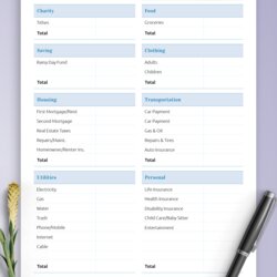 Matchless Download Printable Simple Household Budget Template