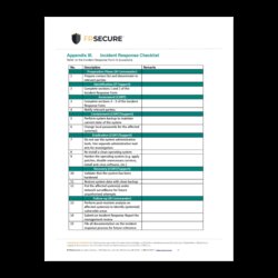 Sterling Incident Response Plan Template Checklist
