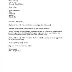 Marvelous Free Letter Of Resignation Template Samples Word Templates Sample Microsoft Letters
