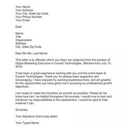High Quality Friendly Resignation Letter Template Word