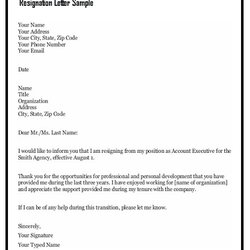 Very Good Amazing Resignation Letter Sample Template Example How To