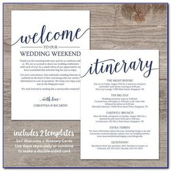 Spiffing Wedding Welcome Letter Template