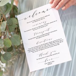 Smashing Free Wedding Welcome Letter Template