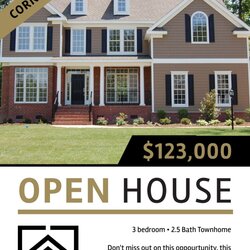 Simple Open House Flyer Template Templates Flyers