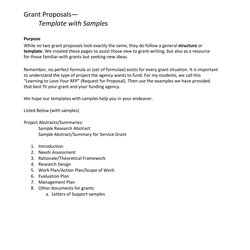 Swell Grant Proposal Templates Non Profit Research Template Lab Form Outreach