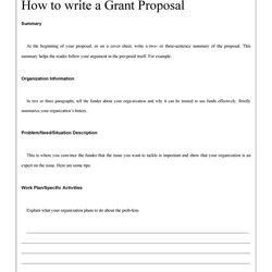 Grant Proposal Templates Non Profit Research Template Kb