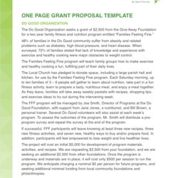 How To Write Page Grant Proposal With Templates One