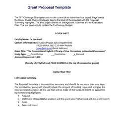 Splendid Grant Proposal Templates Non Profit Research Template Cover Letter Kb Writing