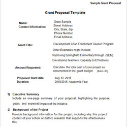Wonderful Free Sample Grant Proposal Templates In Ms Word Pages Template Business Format Details