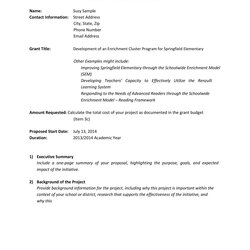 Terrific Grant Proposal Templates Non Profit Research Template Kb