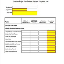 Wizard Free Sample Line Item Budget Forms In Ms Word Excel Form Grants Gov