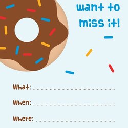 Magnificent Printable Party Invitations Invitation Design Blog Donuts Proportions