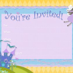 Superior Free Printable Party Invitations Fairy Princess Birthday Invitation Templates Cards Template Invite