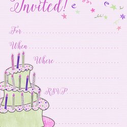 Fantastic Free Printable Birthday Party Invitation Template