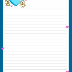 Love Letter Pad Stationery Free Printable Paper Writing Template Stationary Templates Cards Miss Pretty Lined