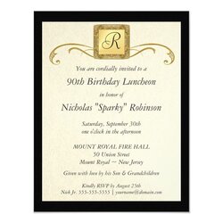 Wizard Birthday Party Invitations Formal Monogram Invitation