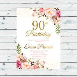 Excellent Birthday Invitation For Women Party Printable Floral
