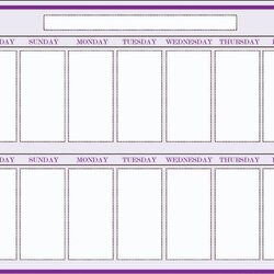 Cool Weekly Blank Calendar Template Free Printable Bi Week Schedule Planner Activities