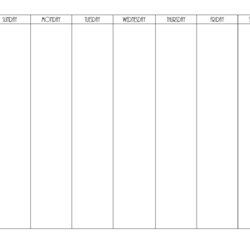 Blank Weekly Calendar Schedule