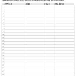 Sign Up Sheets Potluck Sheet Template Excel Form Word