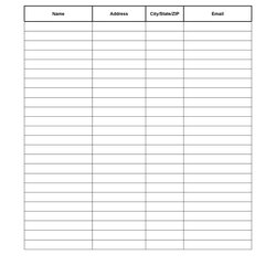 Sign Up Sheet In Templates Word Excel
